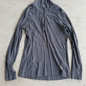 Woman's Smartwool pullover sweater - L- Gray - 100% Merino wool Merino 250.